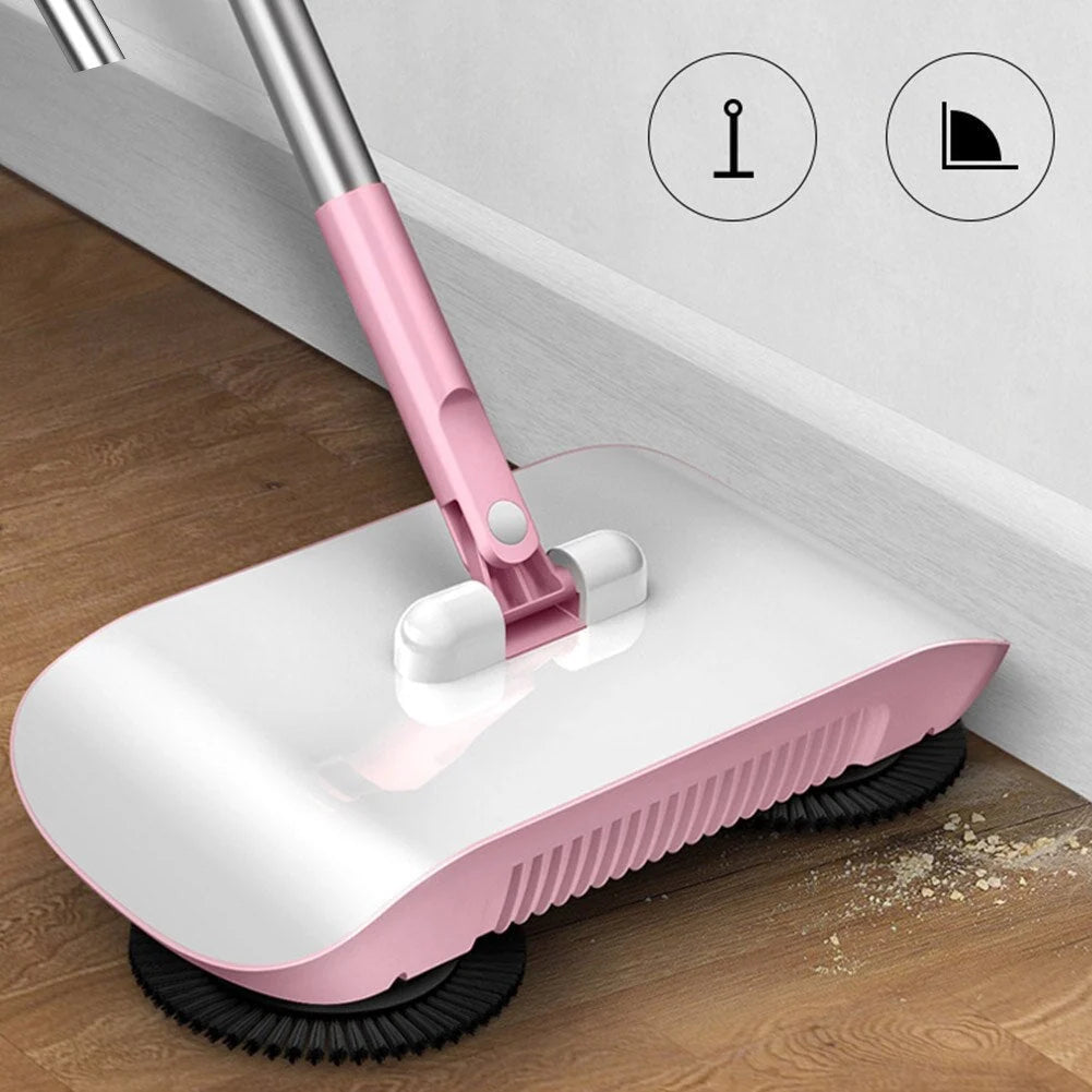 Hand Push Sweeper 3-in-1 360° Rotating Cordless