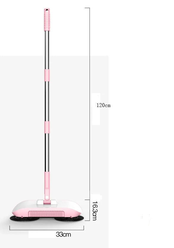 Hand Push Sweeper 3-in-1 360° Rotating Cordless