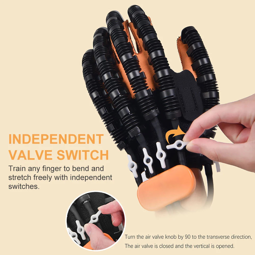 Hand Rehabilitation Gloves Automatic Air-Pressure & Independent Finger Control