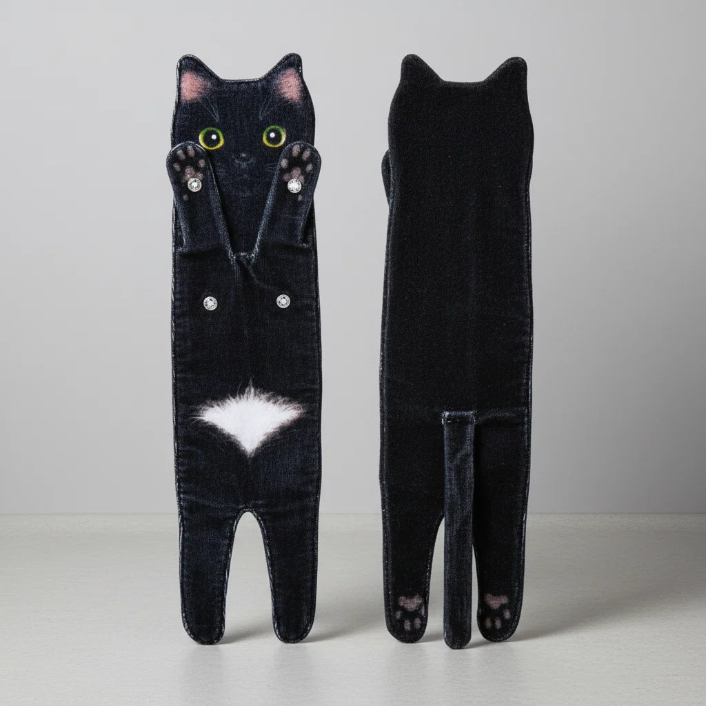 Hand Towel Quick-Drying High Absorbency Cat Motif
