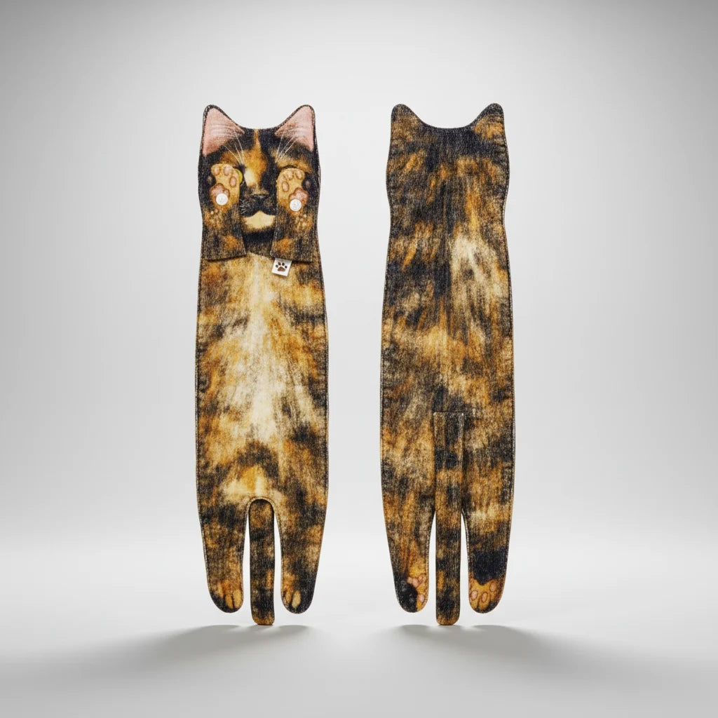 Hand Towel Quick-Drying High Absorbency Cat Motif