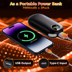 Hand Warmer Set USB Rechargeable Aluminum Dual Pack