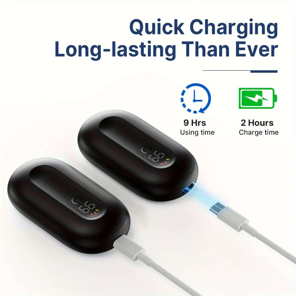 Hand Warmers Magnetic 2-In-1 USB Rechargeable 4000 mAh