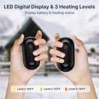 Hand Warmers Magnetic 2-In-1 USB Rechargeable 4000 mAh