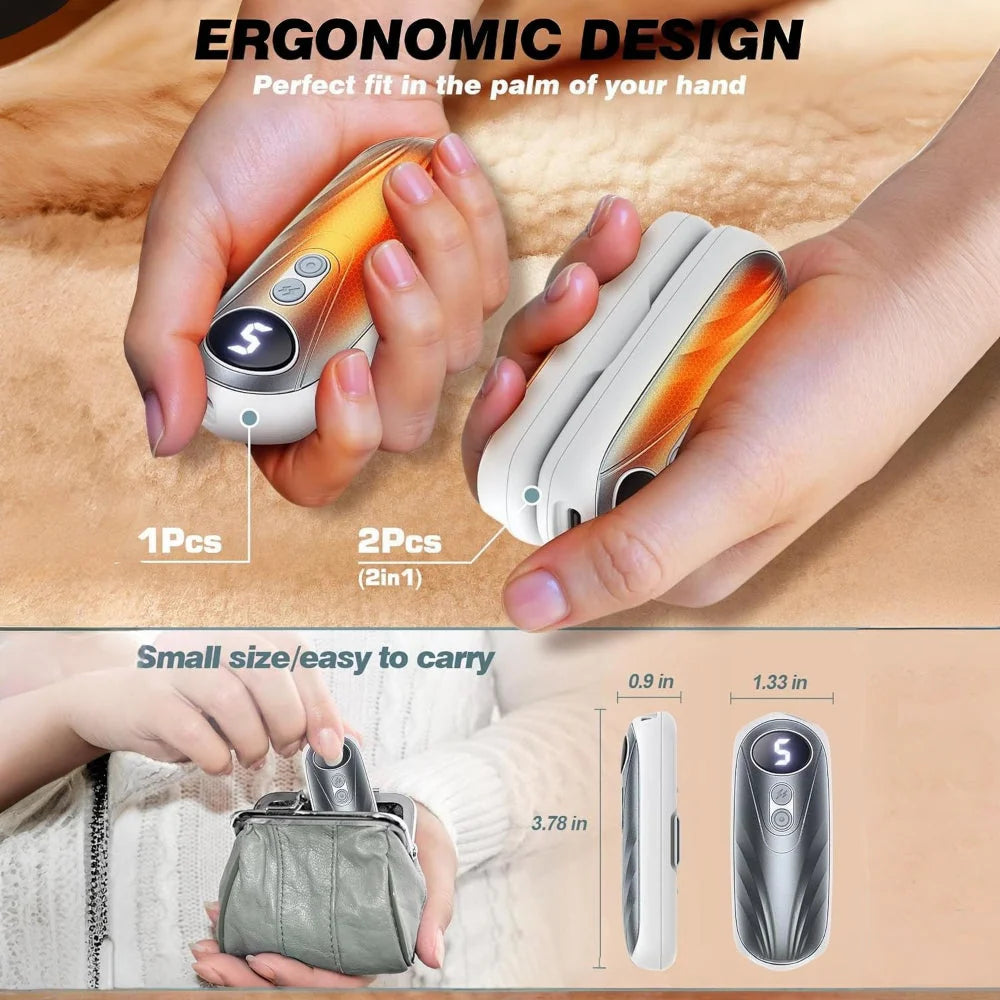 Hand Warmers Rechargeable LED Display Adjustable Heat