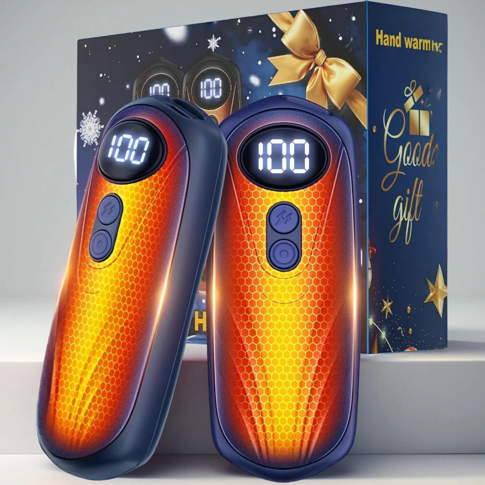 Hand Warmers Rechargeable LED Display Adjustable Heat