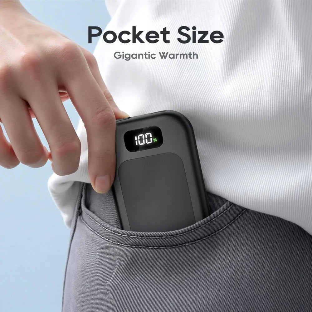 Hand Warmers USB Rechargeable LED Display Set of 2