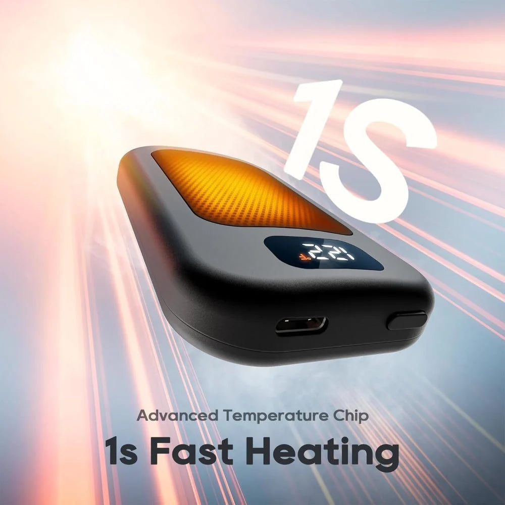 Hand Warmers USB Rechargeable LED Display Set of 2