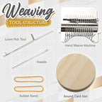 Hand Weaving Frame Compact Darning Wood & Metal