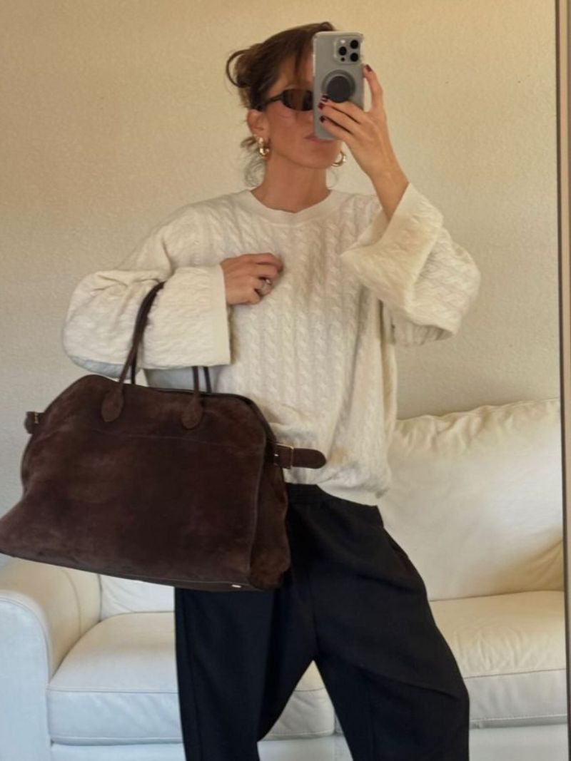 Handbag Convertible & Spacious Vegan Leather Detachable Strap