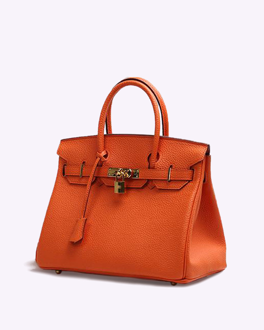 Handbag Genuine Leather Gold Lock Detachable Strap