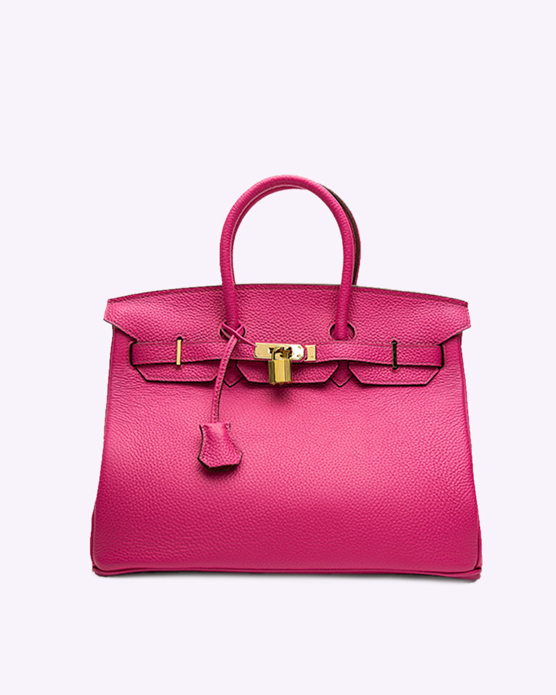 Handbag Genuine Leather Gold Lock Detachable Strap