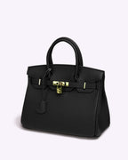 Handbag Genuine Leather Gold Lock Detachable Strap