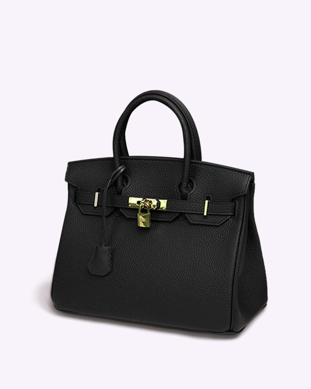 Handbag Genuine Leather Gold Lock Detachable Strap
