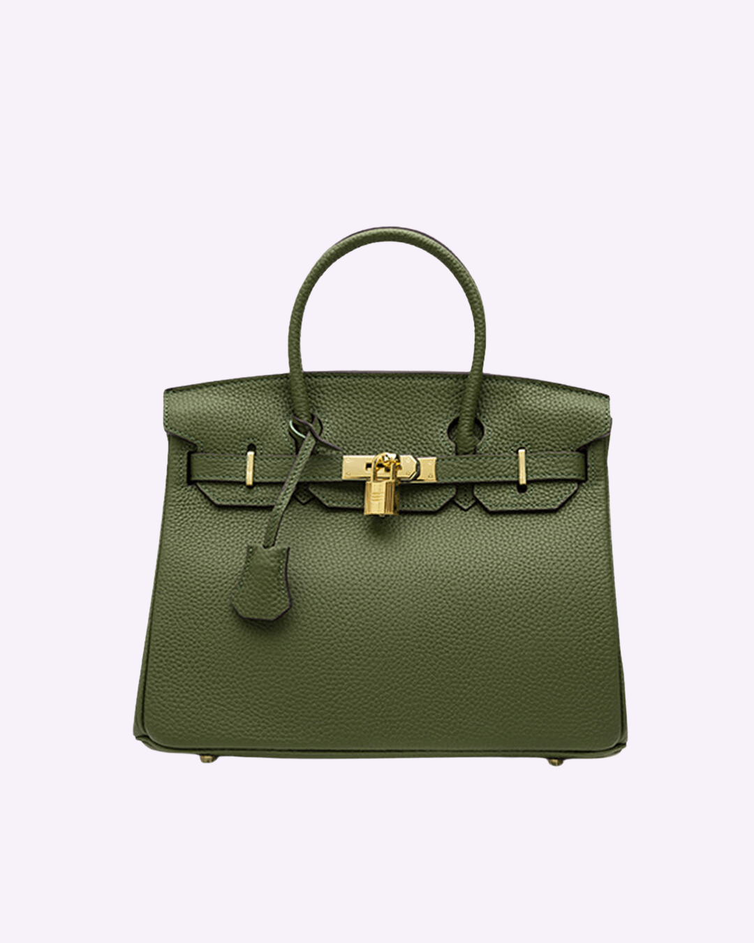 Handbag Genuine Leather Gold Lock Detachable Strap