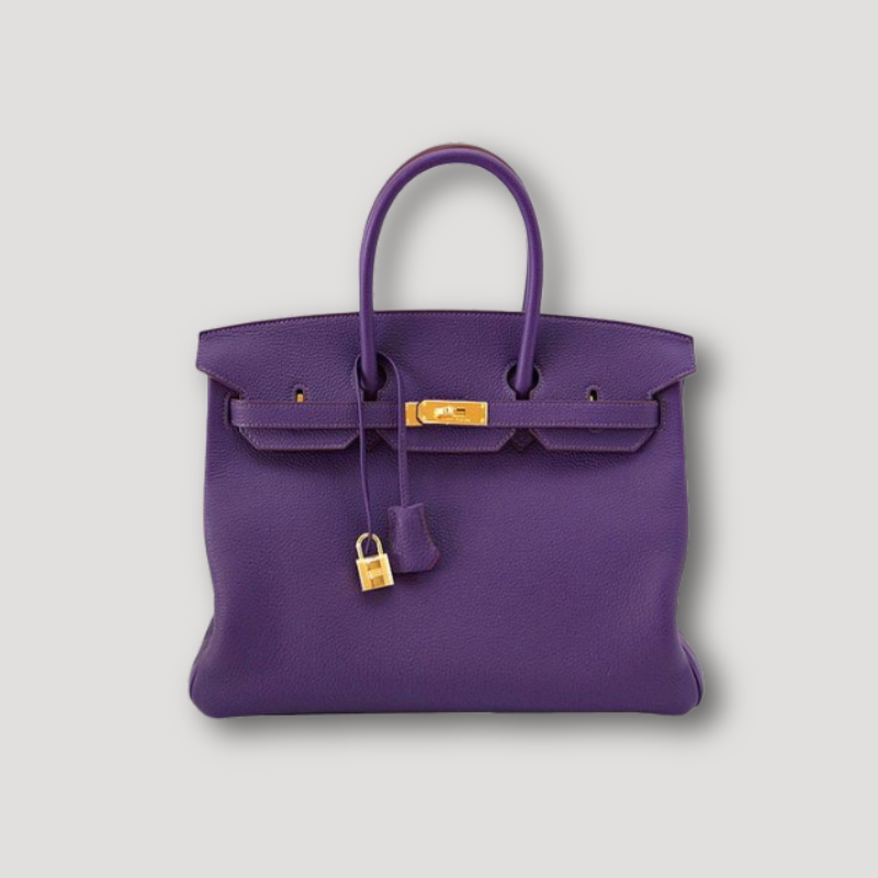 Handbag Genuine Leather Gold Lock Detachable Strap