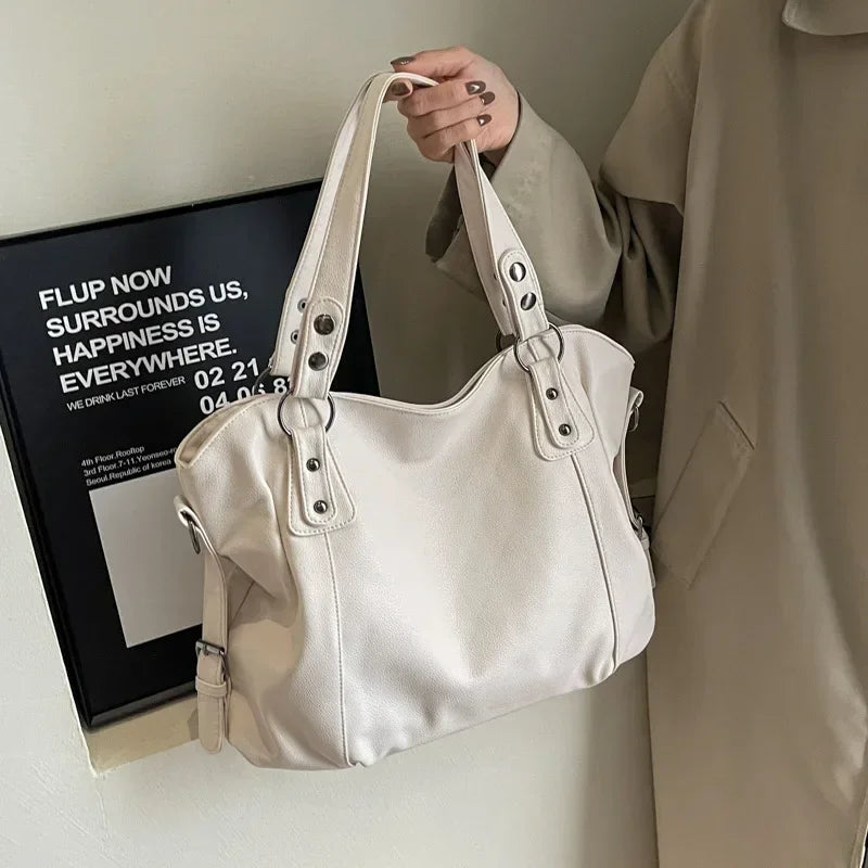 Handbag Laptop-Friendly Vegan Leather Detachable Strap