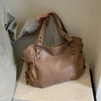 Handbag Laptop-Friendly Vegan Leather Detachable Strap