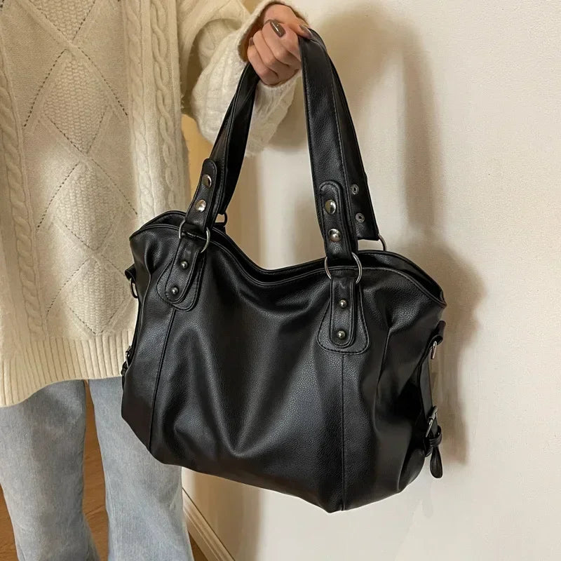 Handbag Laptop-Friendly Vegan Leather Detachable Strap
