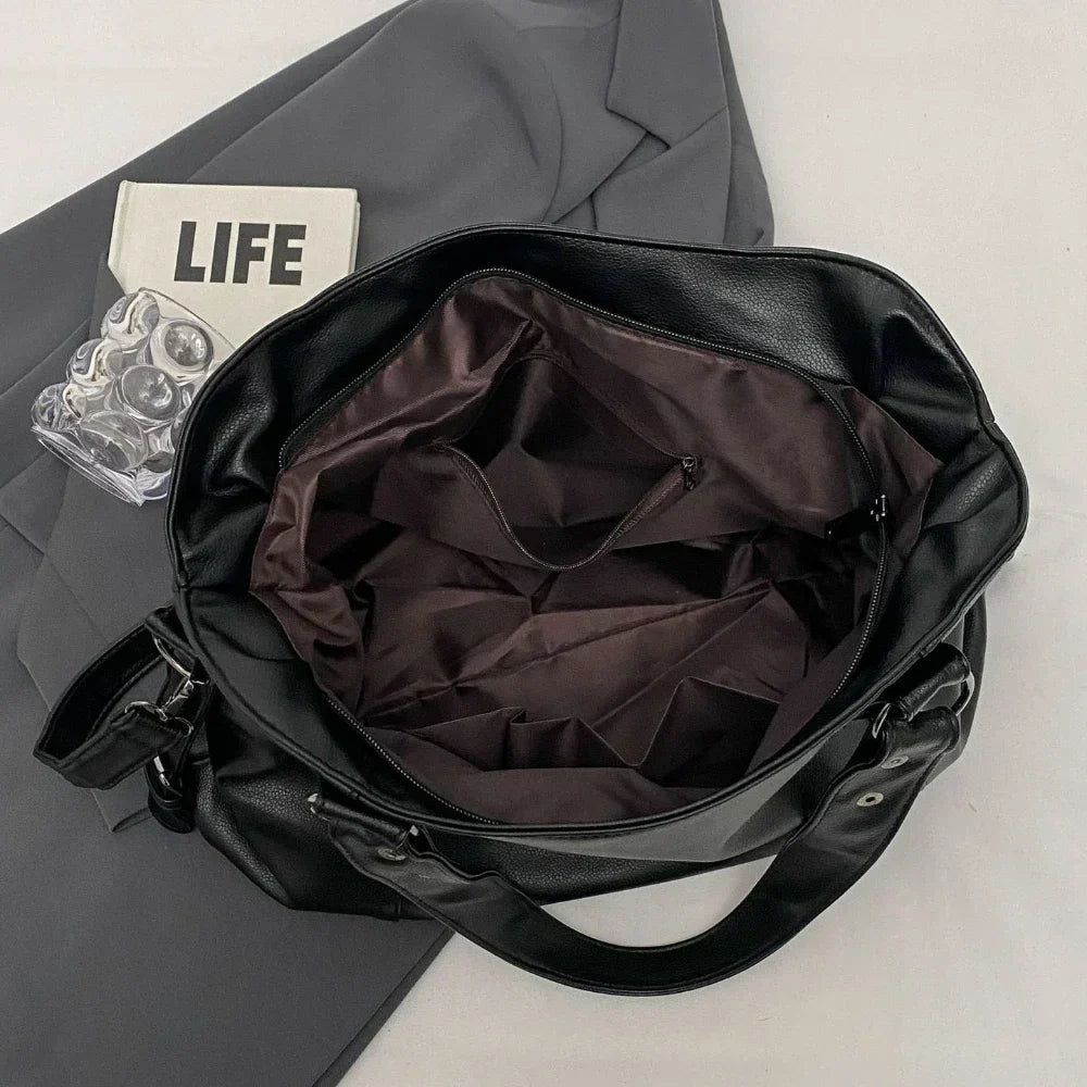 Handbag Laptop-Friendly Vegan Leather Detachable Strap