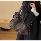 Handbag Laptop-Friendly Vegan Leather Detachable Strap