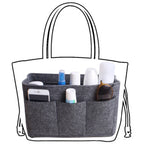Handbag Organizer Insert Structured Felt 13 Compartments Zipped Pocket