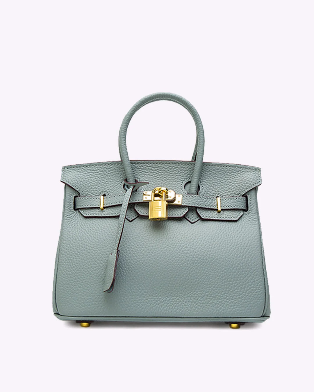 Handbag Soft Genuine Leather Gold Lock Detachable Strap