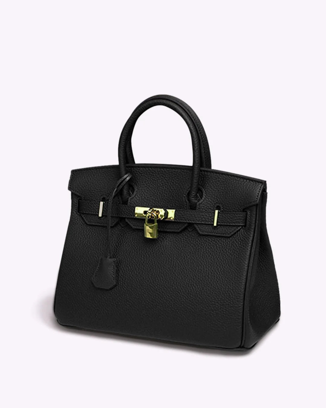 Handbag Soft Genuine Leather Gold Lock Detachable Strap