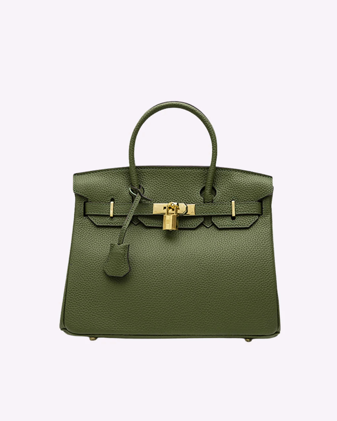 Handbag Soft Genuine Leather Gold Lock Detachable Strap