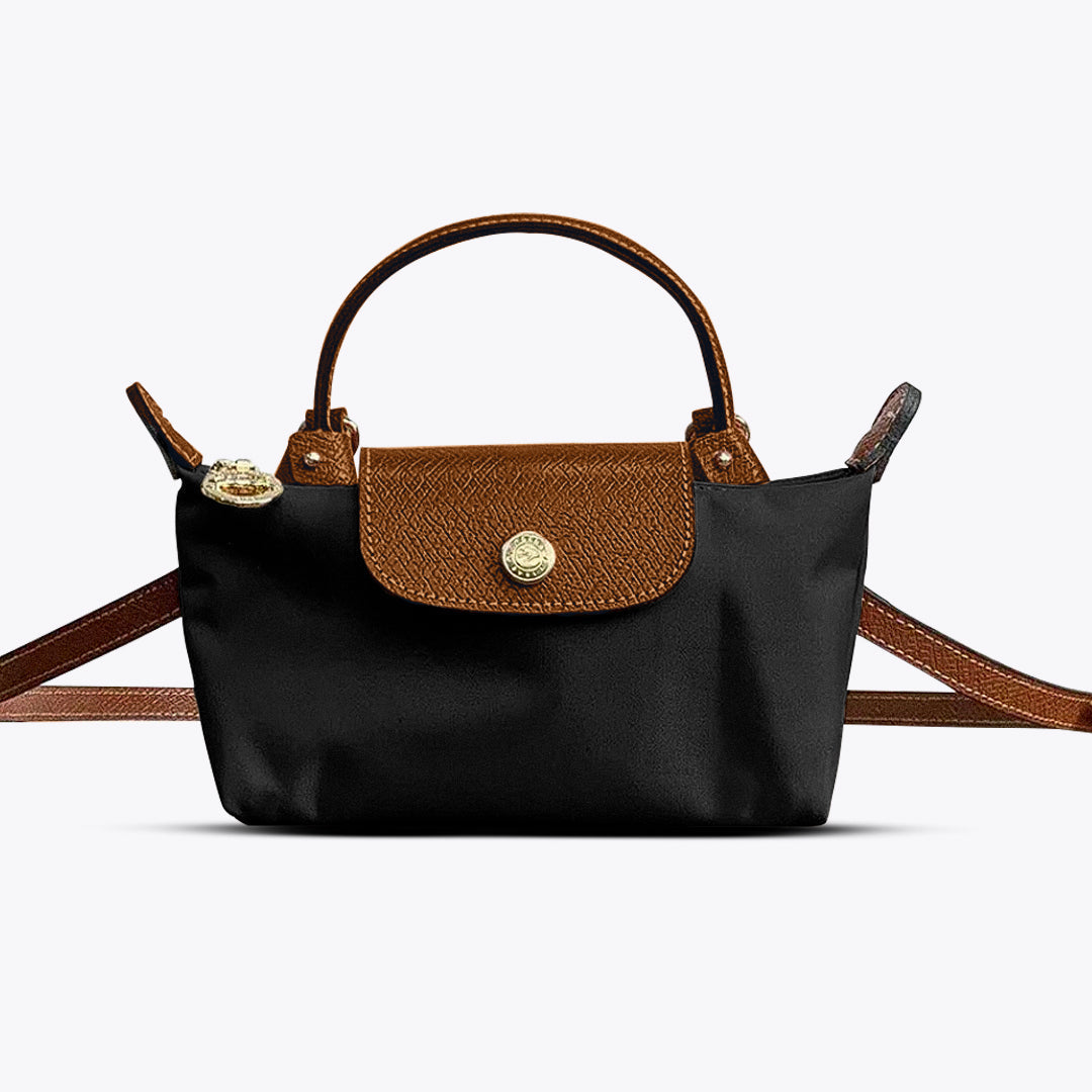 Handbag Spacious Interior Leather & Nylon