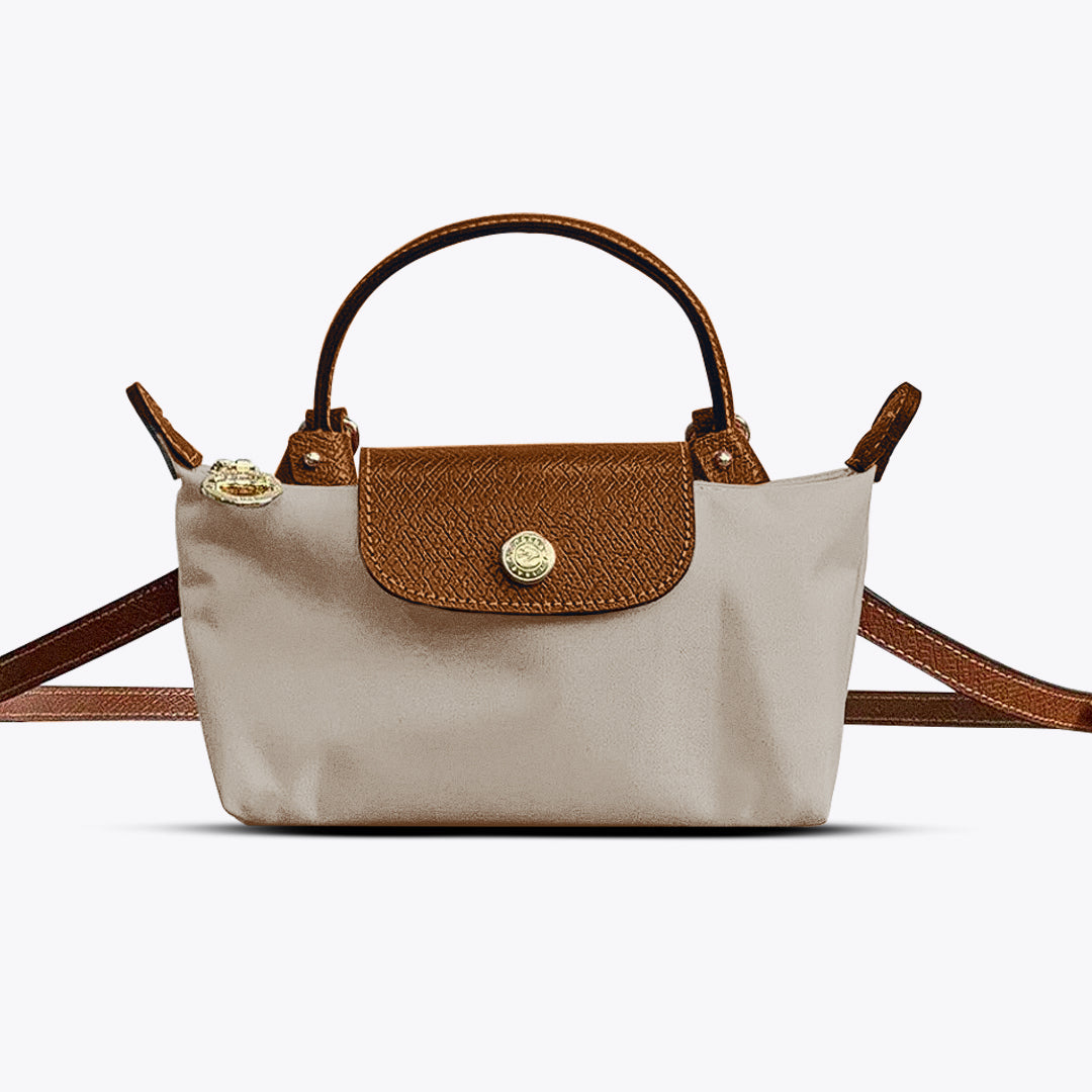 Handbag Spacious Interior Leather & Nylon