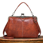 Handbag Vintage Metal Clasp Shoulder Strap & Clutch