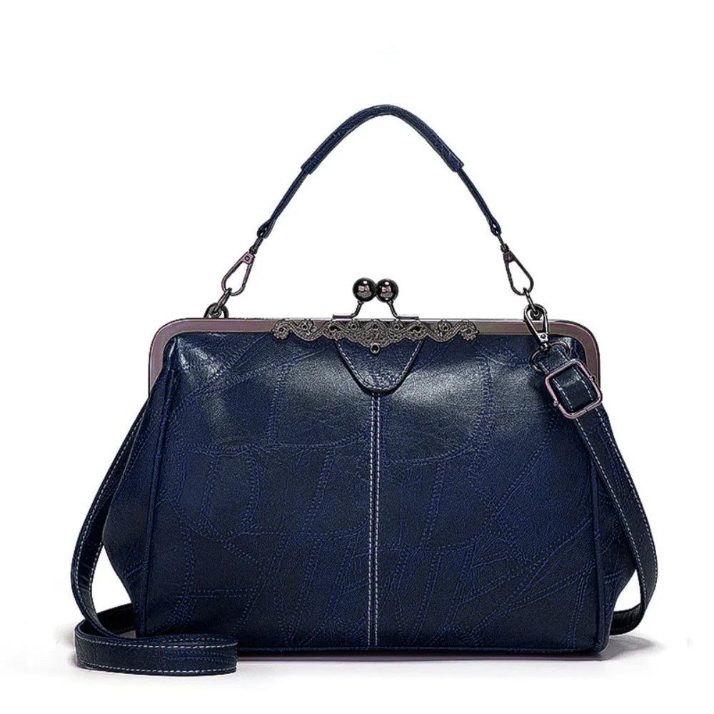 Handbag Vintage Metal Clasp Shoulder Strap & Clutch
