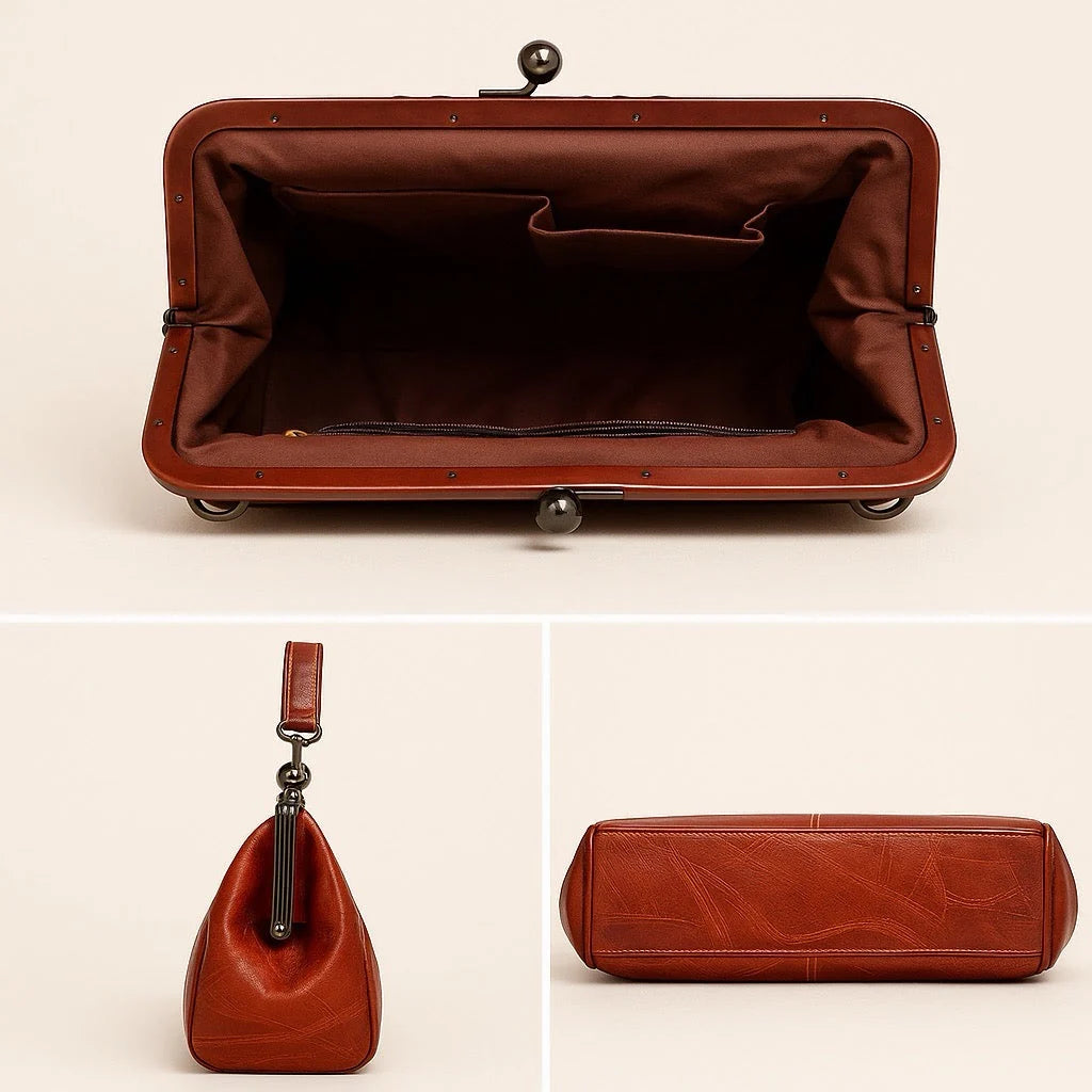 Handbag Vintage Metal Clasp Shoulder Strap & Clutch