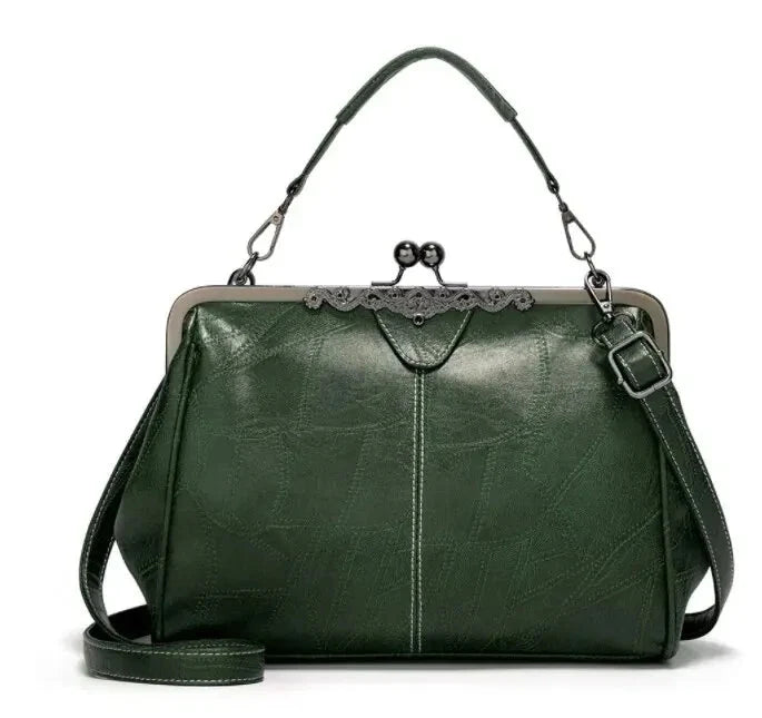 Handbag Vintage Metal Clasp Shoulder Strap & Clutch
