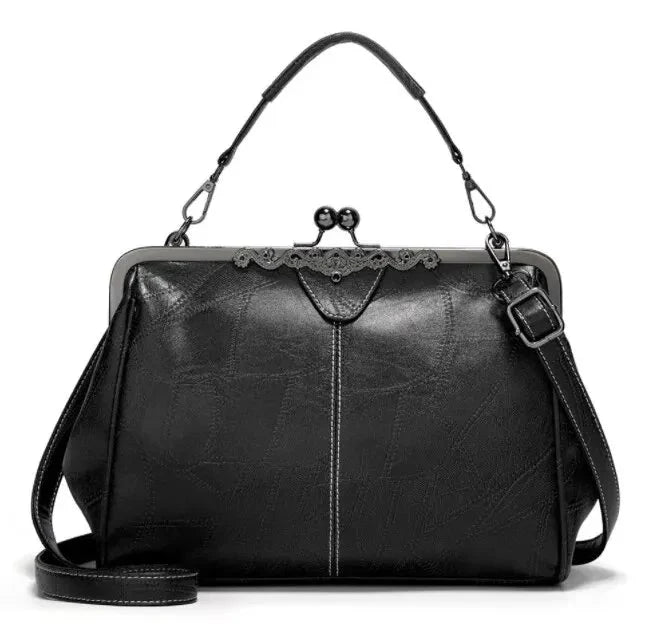 Handbag Vintage Metal Clasp Shoulder Strap & Clutch