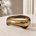 Handblown Glass Fluid Design Decorative Bowl