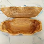 Handcrafted 3D Wood-Grain Arc Tray