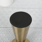 Handcrafted Brushed Brass Candle Holders (Set of 3)