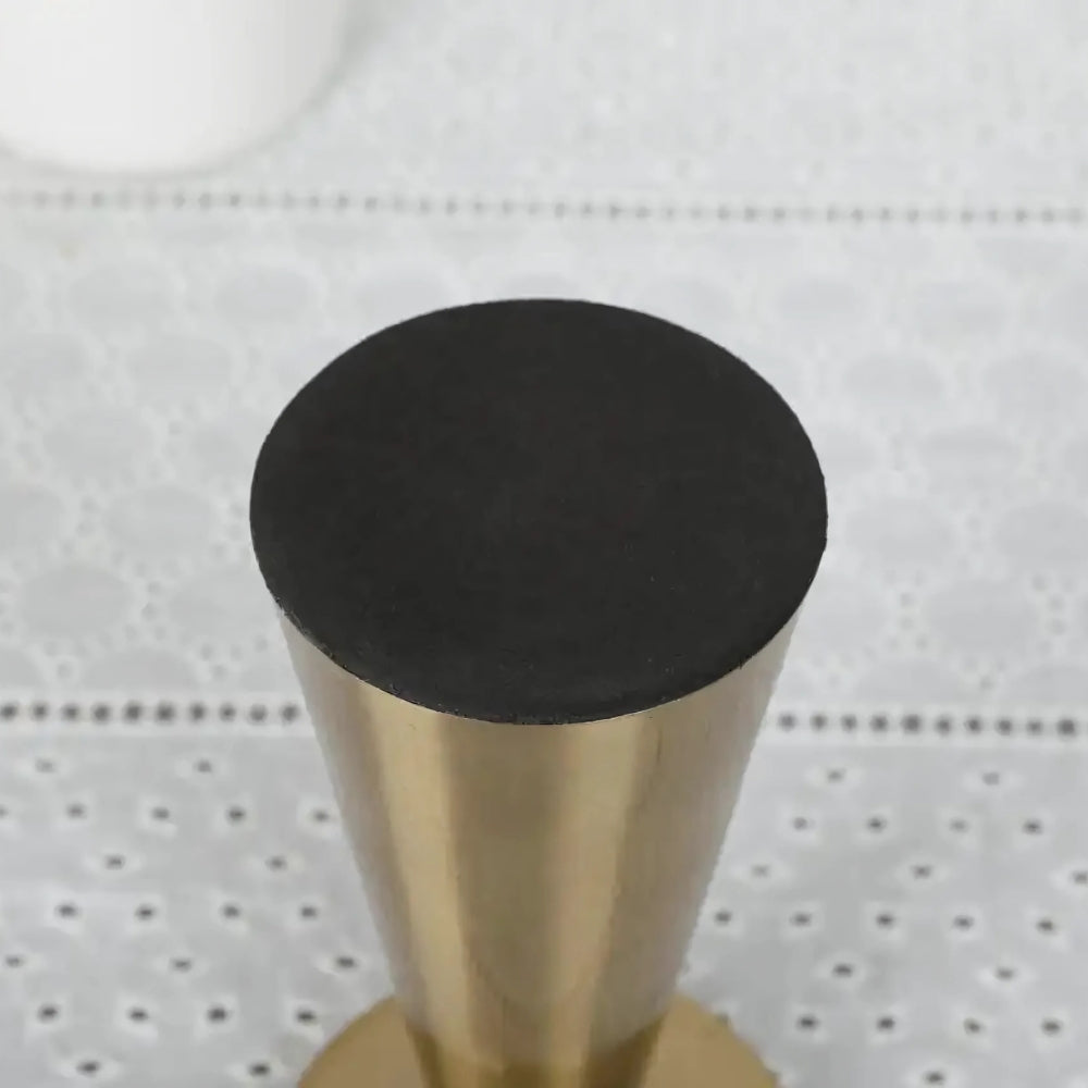 Handcrafted Brushed Brass Candle Holders (Set of 3)