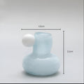 Handcrafted Candy-Toned Glass Candle Holder