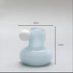 Handcrafted Candy-Toned Glass Candle Holder