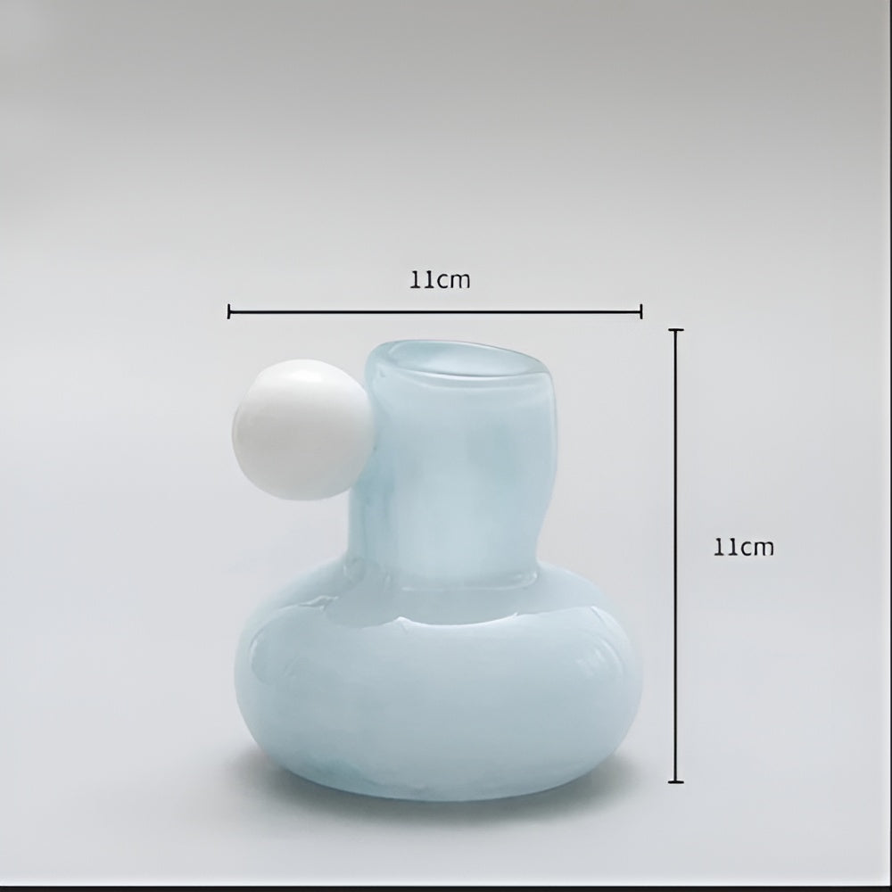 Handcrafted Candy-Toned Glass Candle Holder