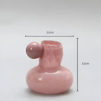 Handcrafted Candy-Toned Glass Candle Holder