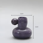Handcrafted Candy-Toned Glass Candle Holder