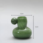 Handcrafted Candy-Toned Glass Candle Holder