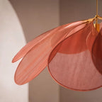 Handcrafted Floral Fabric Pendant Lamp (Adjustable Height)