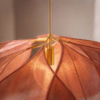 Handcrafted Floral Fabric Pendant Lamp (Adjustable Height)