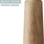 Handcrafted Natural Pine Candle Stand Set (3-Piece)