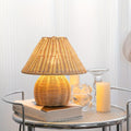 Handcrafted Natural Rattan & Bamboo Table Lamp